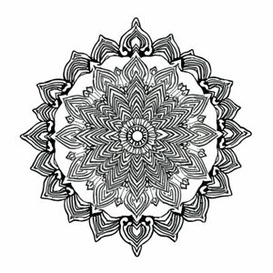 Mandala with detailed tribal and henna-style patterns