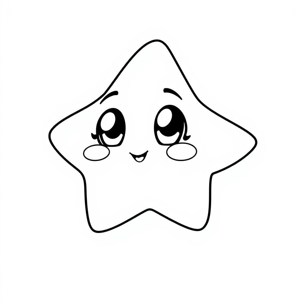 chibi star manga/anime style and bold lines