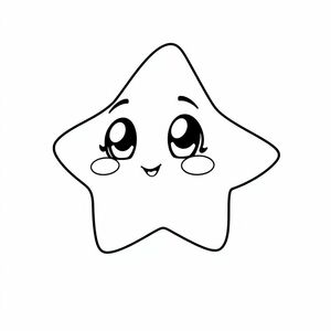 chibi star manga/anime style and bold lines