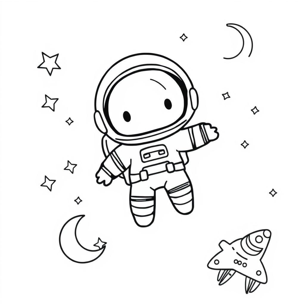 chibi space cartoon style