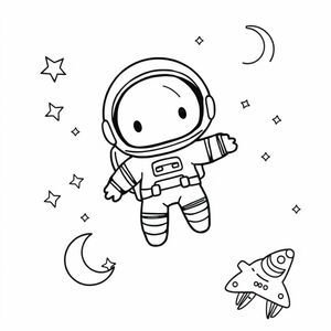 chibi space cartoon style