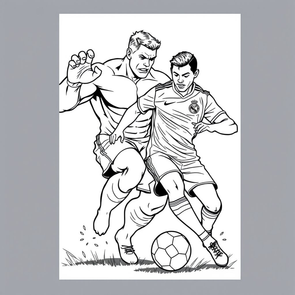 ronaldo playing football with hulk