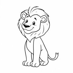 A lion is really standing on the side
