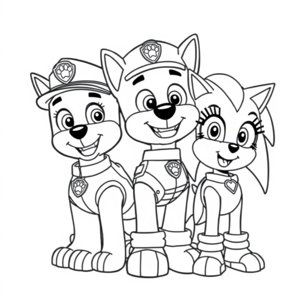 The paw patrol and sonic the hedgehog
