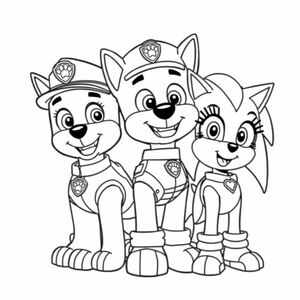 The paw patrol and sonic the hedgehog
