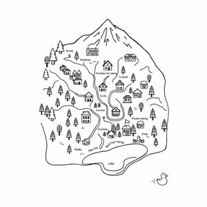 Zermatt Map for Connect Summer Camps with forest fun park, chocolate making, pizza making, hiking, mountain karts, lake play included
