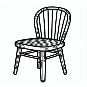Một bản vẽ đen trắng của một chiếc ghế 3