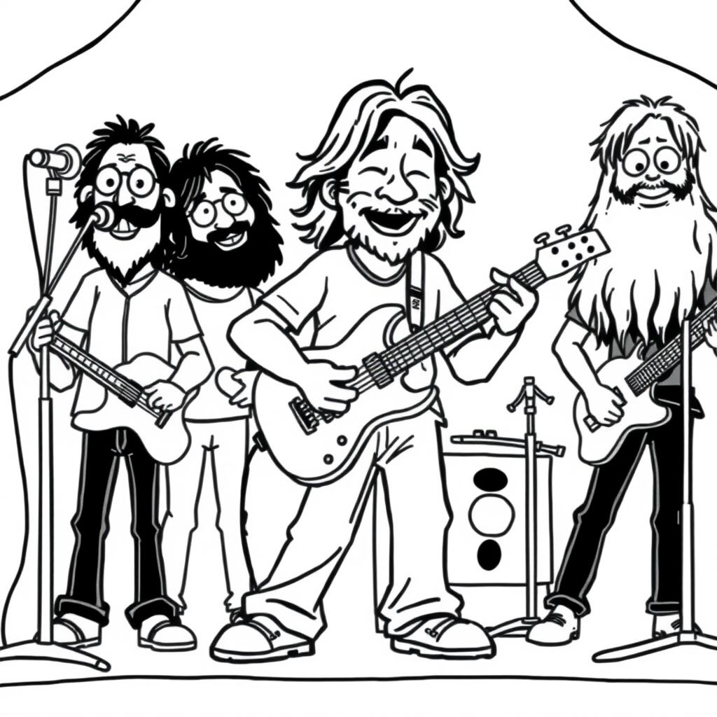 Jerry Garcia playing guitar with Ween