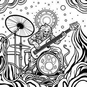 psychedelic bass and drum jamming