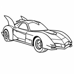The batmobile popped its wheel