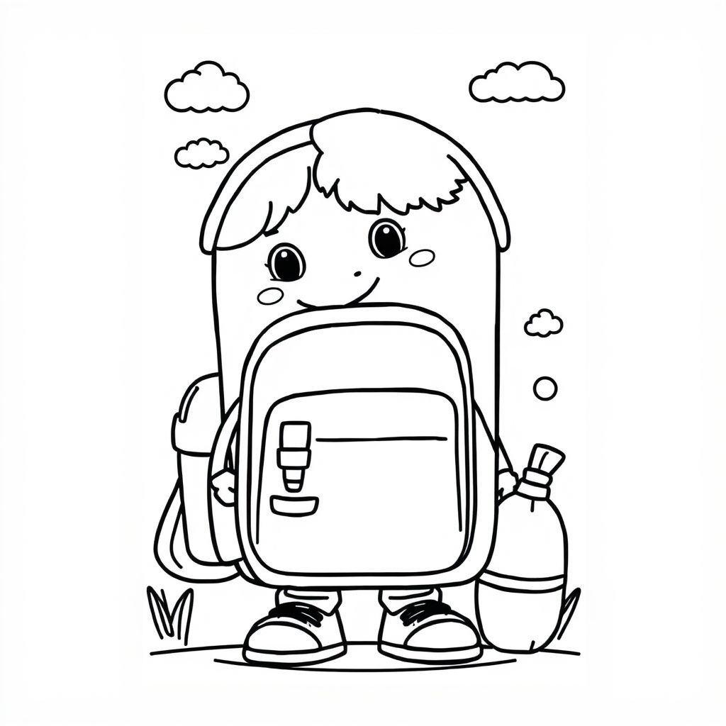 back to school worksheet for kindergarten that is cartoony and cute. give me another one