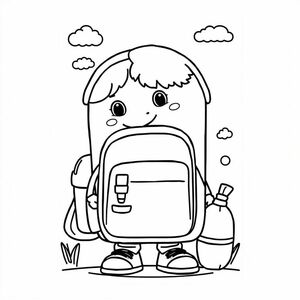 back to school worksheet for kindergarten that is cartoony and cute. give me another one