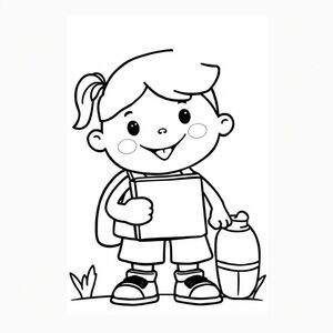 first day of school worksheet for kindergarten that is cartoony and cute