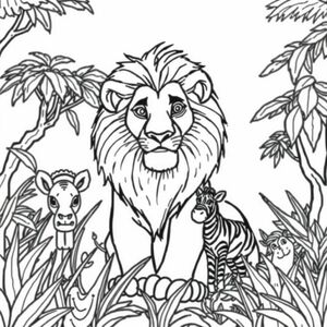Make a Lion kIng Coloring page 100 pages