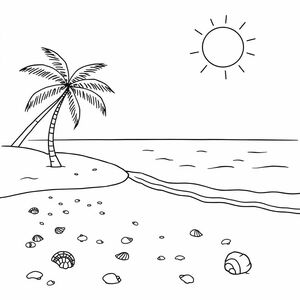 beach scene
exclude people and animals