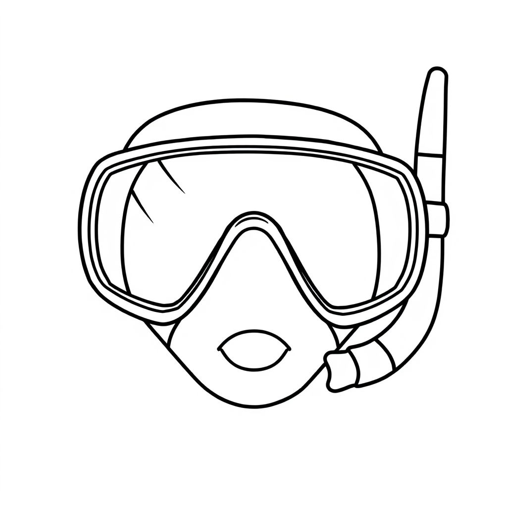 Bold snorkeling mask shape

