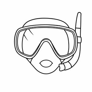 Bold snorkeling mask shape


