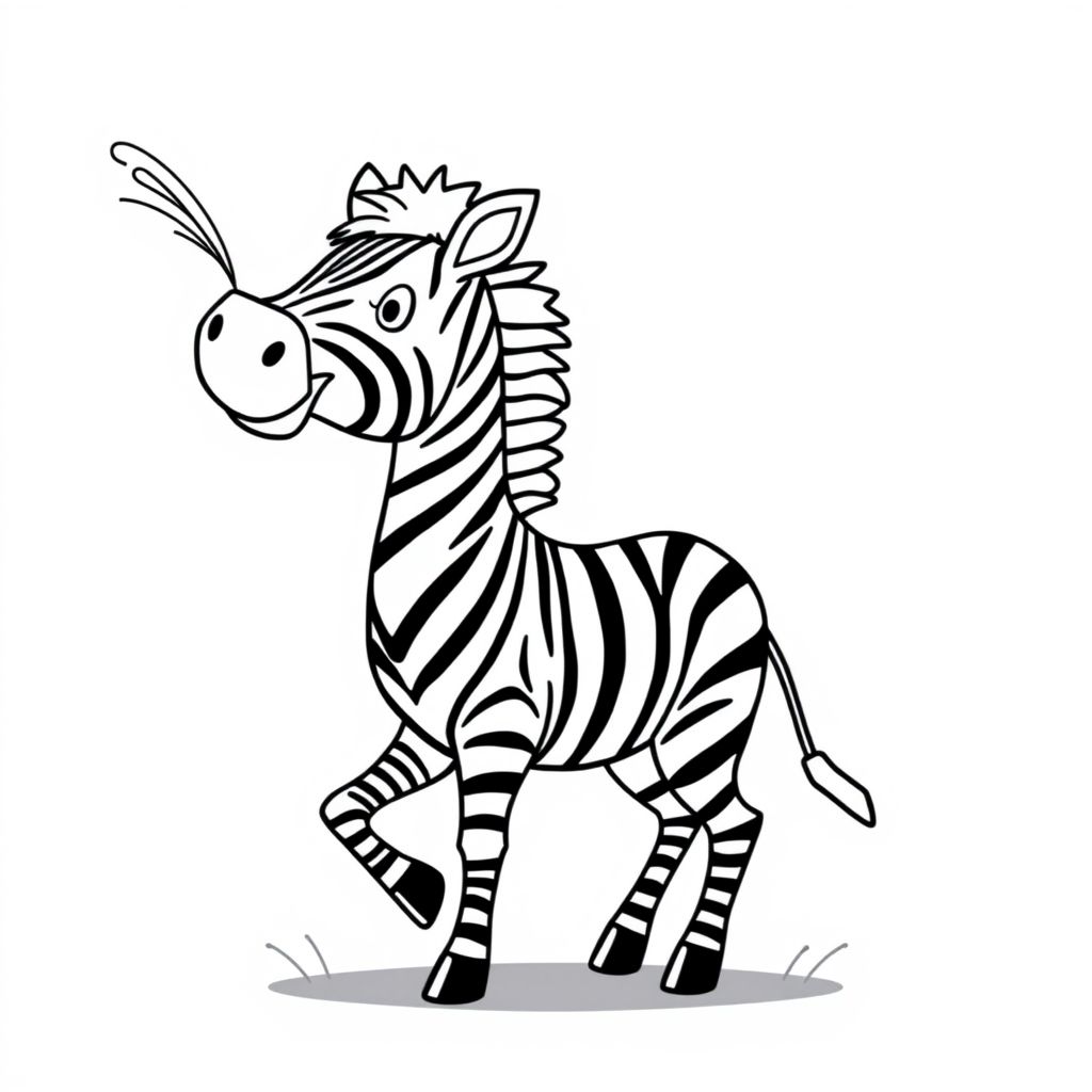 A zebra spitting water in the air