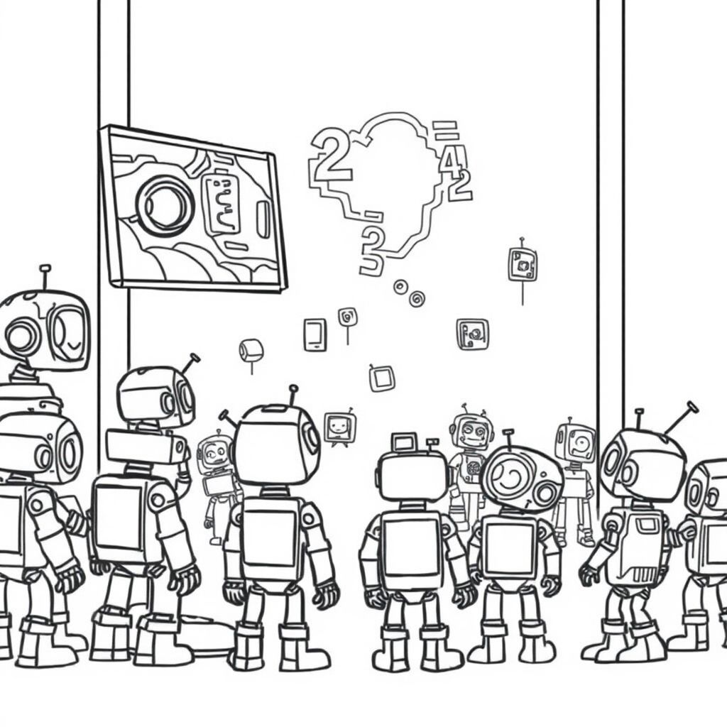 AI creating AI images of AI looking at itself