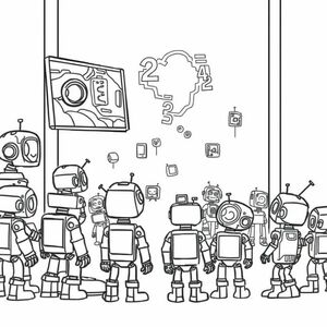 AI creating AI images of AI looking at itself