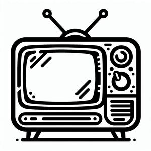 Bản vẽ đen trắng của TV 4
