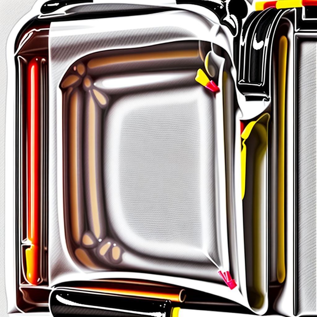 A lunchbox open with a sandwich and juice inside, cartoon line drawing, easy shapes, clean design, white background

