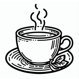 A cup of coffee on a saucer