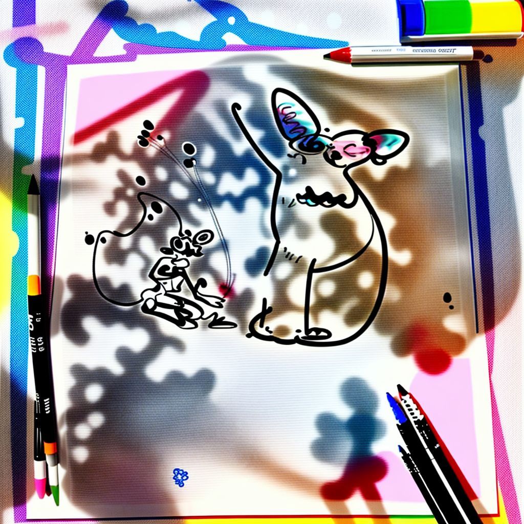 A pair of cartoon markers lying side by side, black-and-white outline, minimal extras