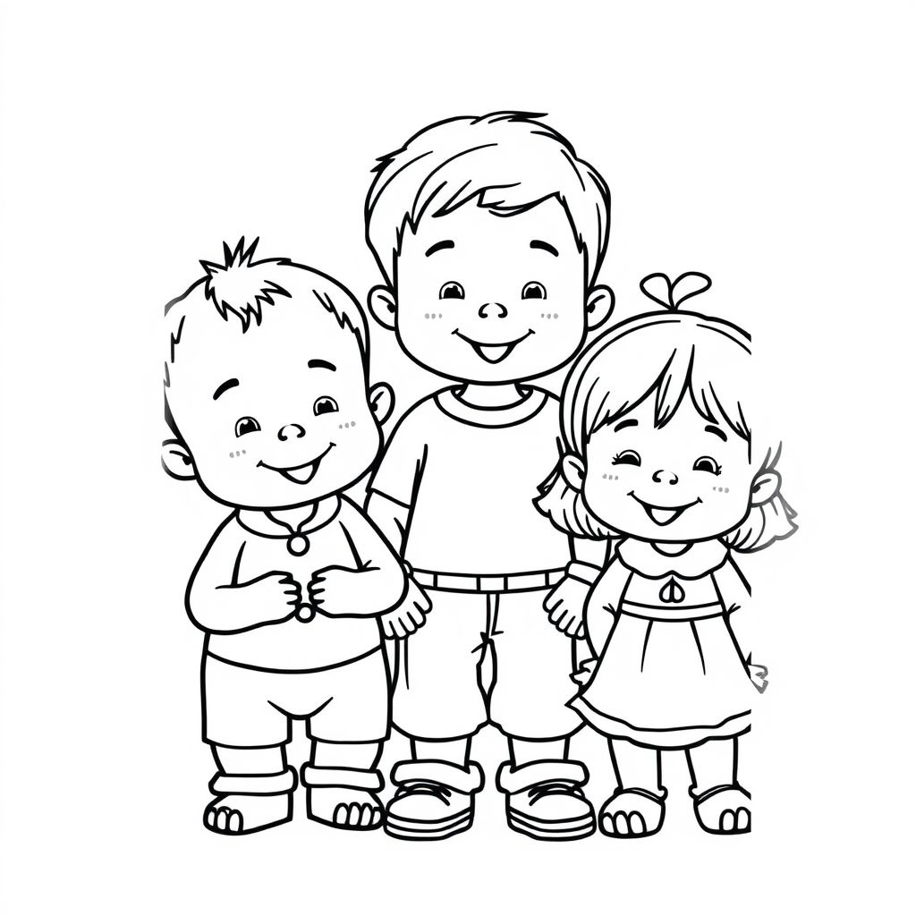 2 babies, one boy, one girl.  3 kids, 2 boys and 1 girl.