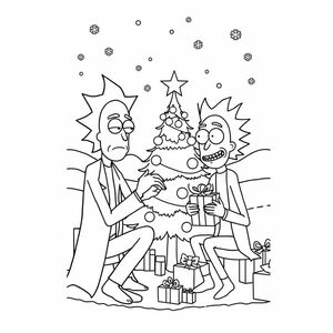 Tạo cảnh Giáng sinh Rick và Morty