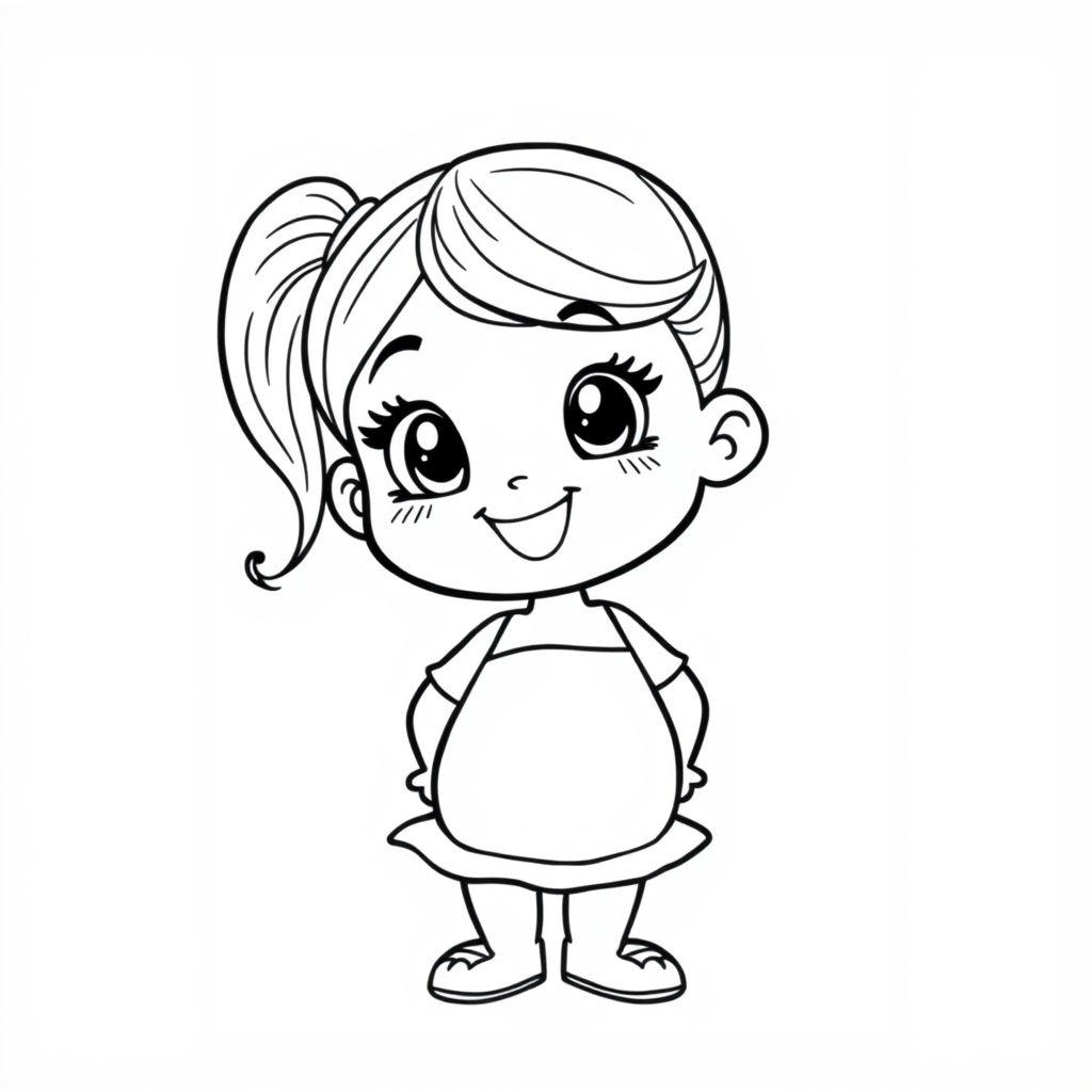 , Tiffany dễ thương với rốn dễ thương và đuôi ngựa