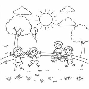 Tô màu kỳ nghỉ hè cho trẻ mẫu giáo