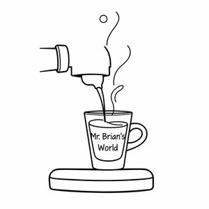 pha cà phê espresso vào ly cà phê espresso "Mr. Brian's World"