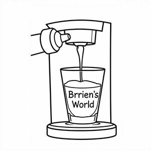 màu, pha cà phê espresso vào ly cà phê espresso "Mr. Brian's World"