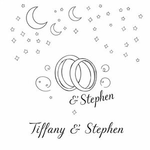 Đám cưới vàng xanh thiên thể 
"Tiffany và Stephen 