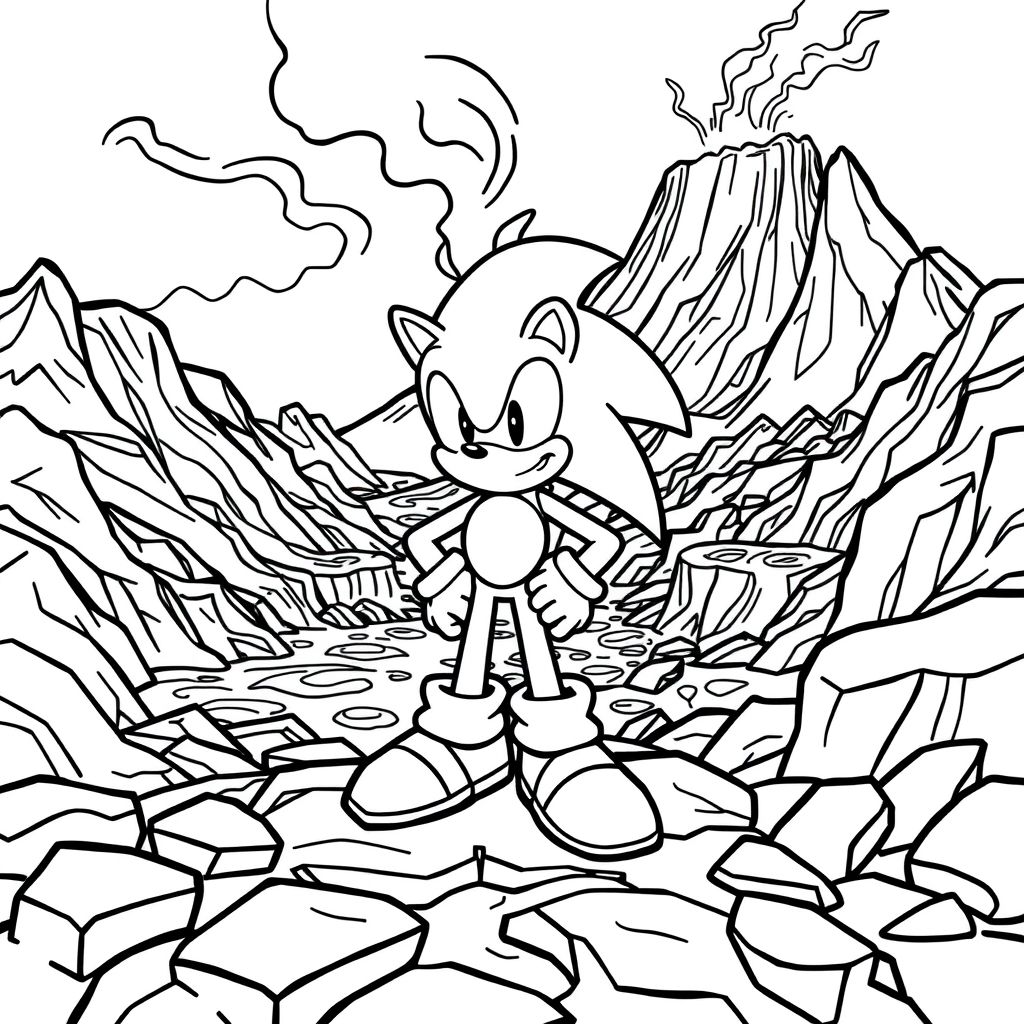 1. Sonic ở độ sâu rực lửa của Thung lũng Núi lửa
