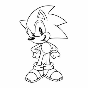 2. Sonic the Hedgehog Coloring Page