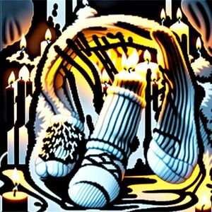 Fuzzy Socks & Candles – Thành phần đơn giản, có đường nét đậm