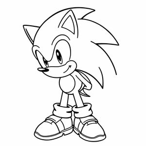 Tạo ra một đường nét nghệ thuật của Sonic như đã thấy trong phim live-action, ghi lại đôi mắt và đôi giày biểu cảm của anh ấy với những đường nét gọn gàng.