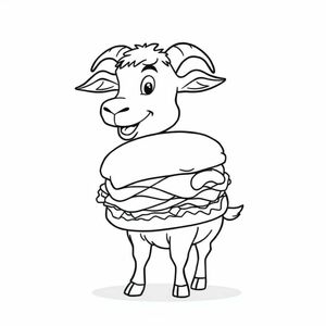 Dê đang nhai một chiếc bánh sandwich khổng lồ...