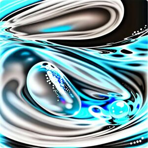 A BUBBLE floating on the ocean in detailed style 