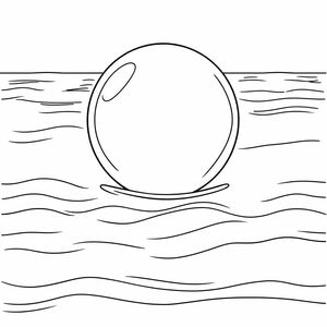 A BUBBLE floating on the ocean 