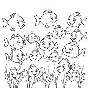 I want you to make me a fish page with a lot of cute fishes
