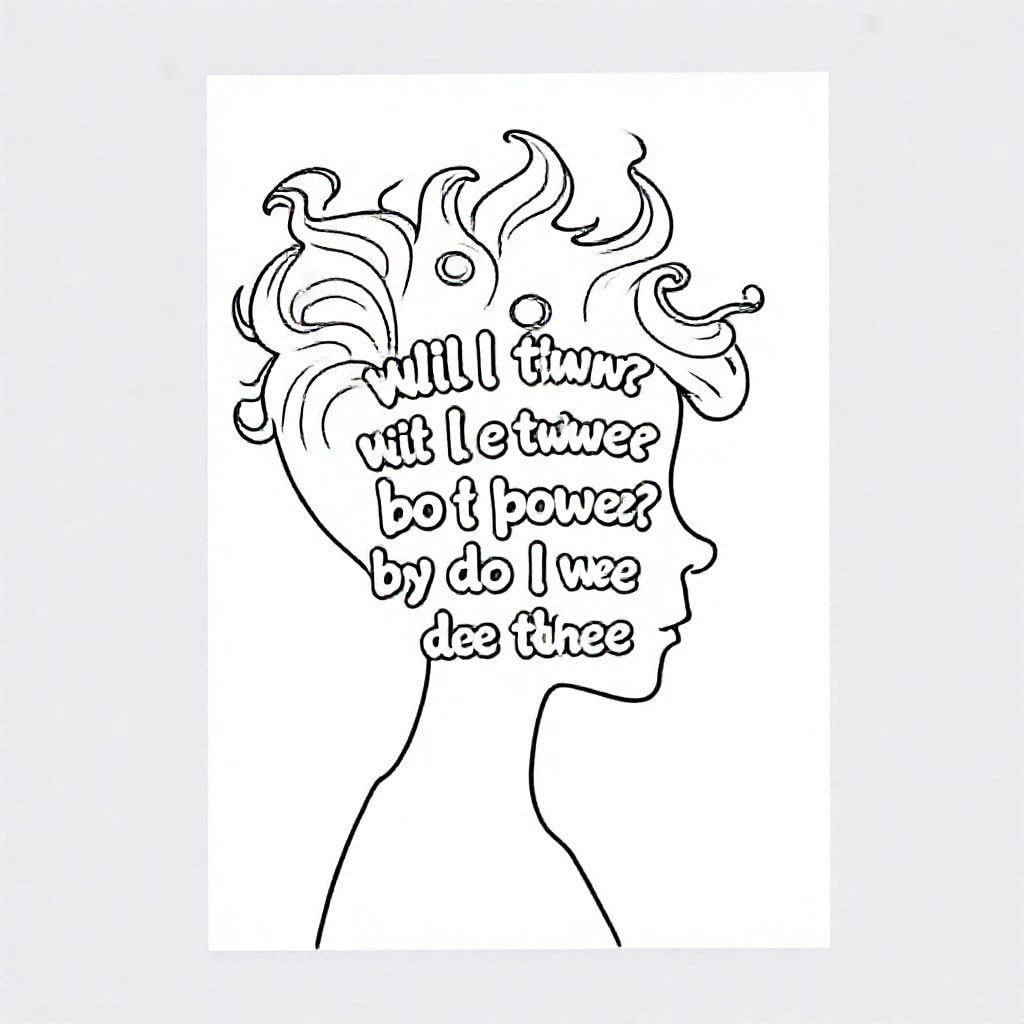 "Will thou hearken into my words if I tell thee by what power I do these things?" written in white bubble letters, in profile, surrealist style