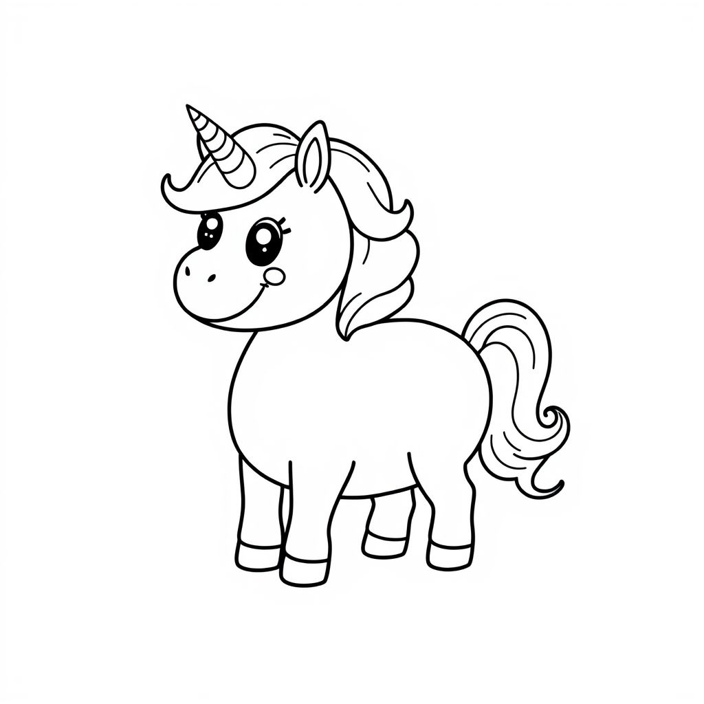 Unicorn with a princess in front of a castle