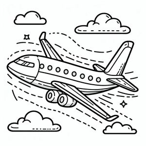 Một chiếc máy bay bay qua bầu trời với những đám mây