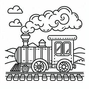 A train with smoke coming out of it