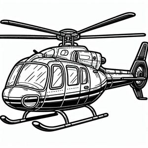 A black and white drawing of a helicopter 3