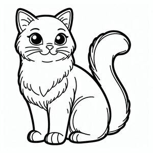 A black and white drawing of a cat 4