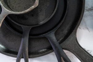 A variety of cast iron skillet